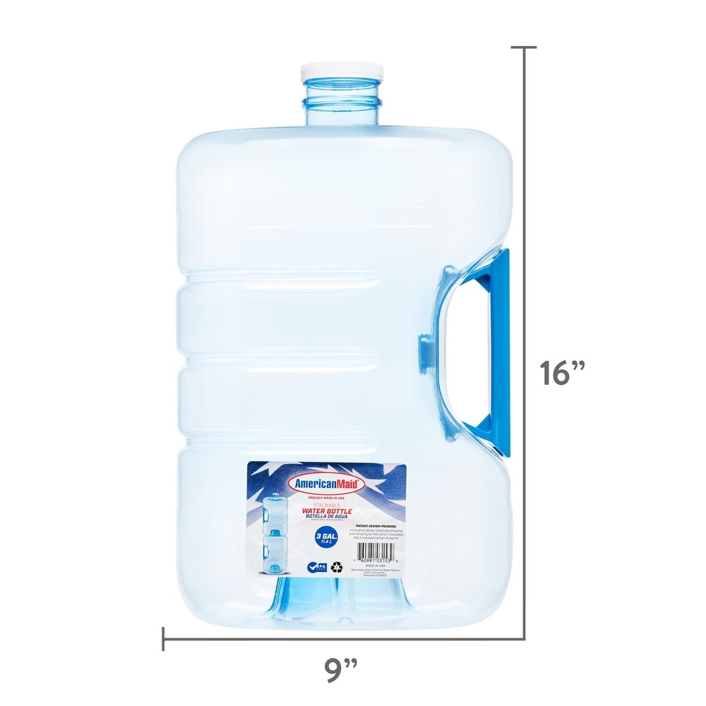 Stackable Refillable 3 Gallon Water Bottle 2 Pack