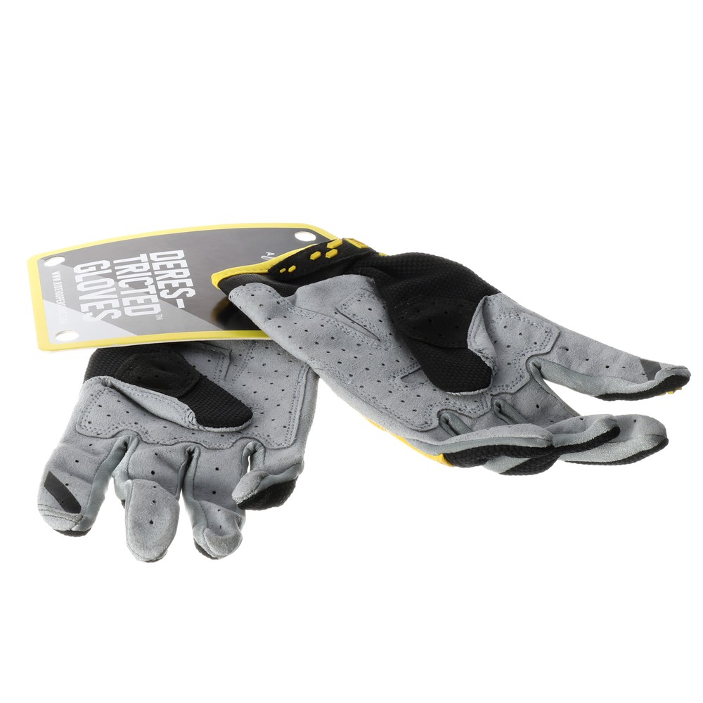 100% Derestricted Gloves Black/Yellow Small