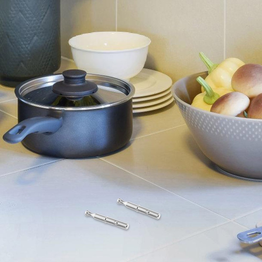 2 Pcs Sink Filter Accessories Threaded Basket Handle Stainless Steel Kitchen