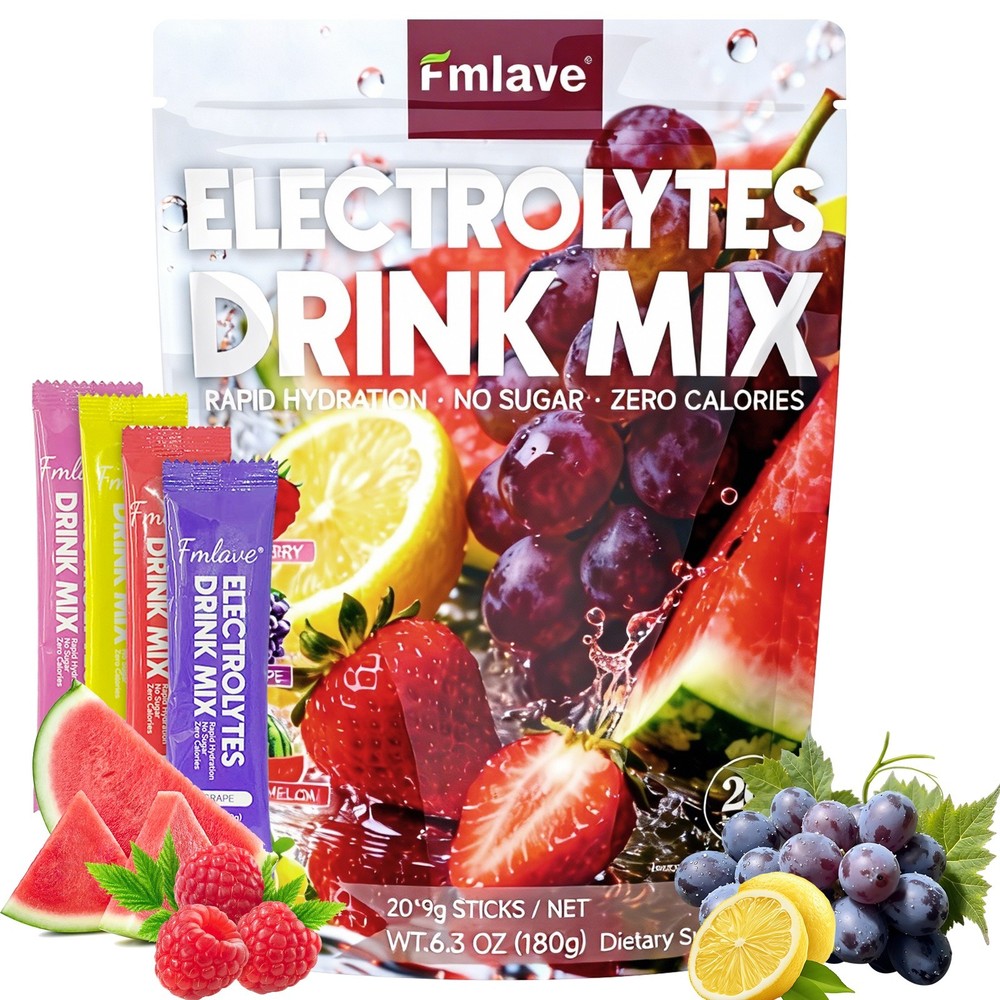 Electrolyte Hydration Packets - Best Electrolytes Drink Mix - Sugar Free Formula