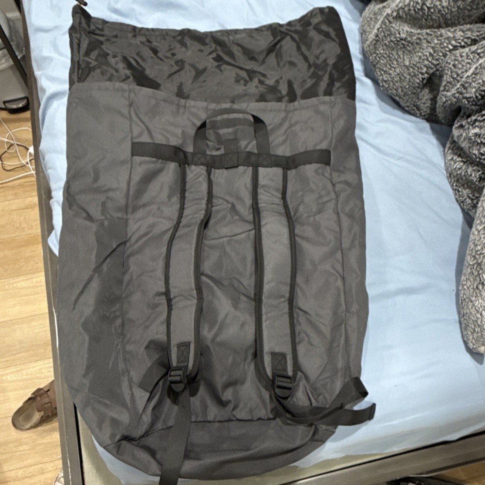 Large Black Backpack or hamper Shoulder Straps Front Pocket