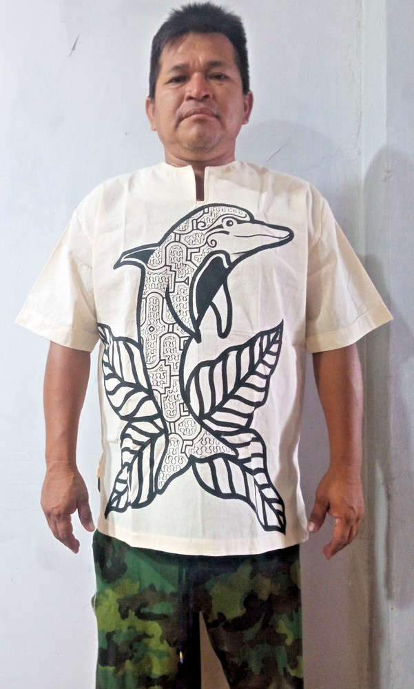 Shipibo Native unisex painted shirt