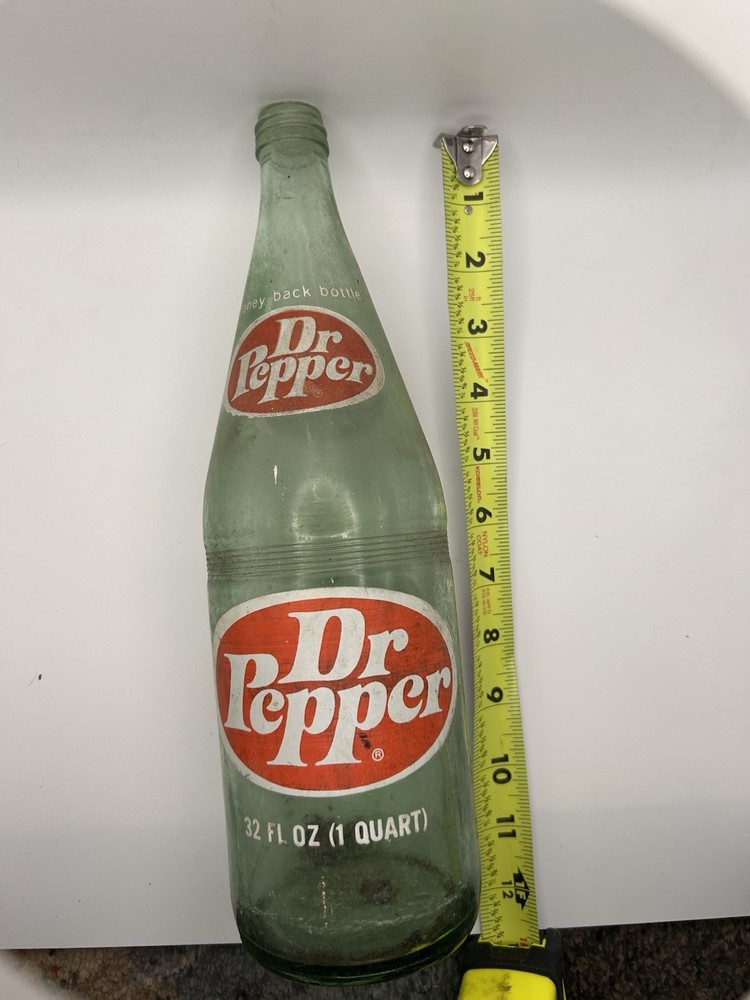 Vintage Glass Dr Pepper Bottle