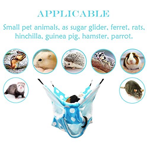 Small Animals 3 Layers Bunkbed Cage Hanging Hammock for Squirrel Hamster Rat