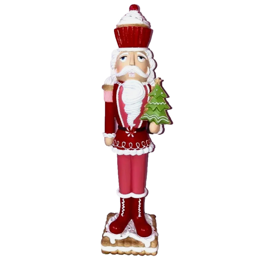 Christmas Pink Red NUTCRACKER Colonel Cupcake 18" Cookie Icing Tree Decor NEW