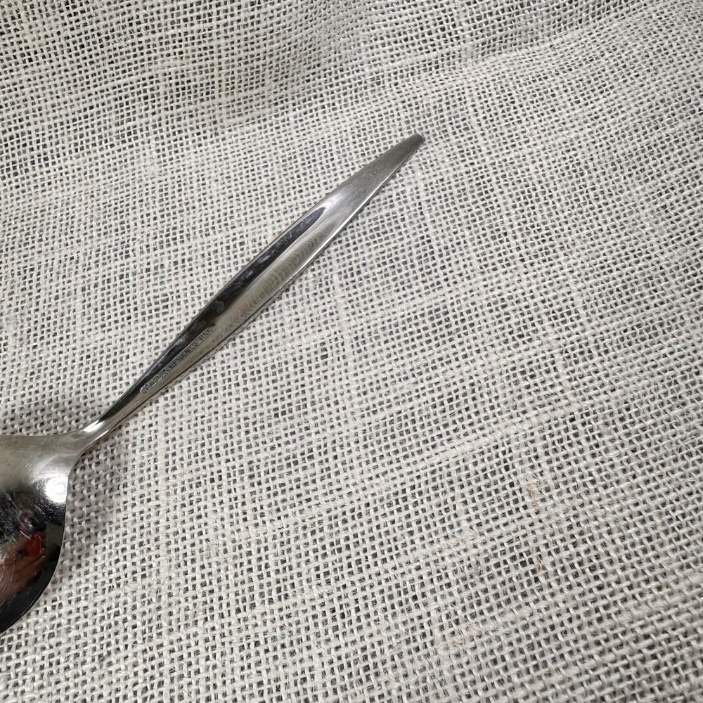 Ebbtide Solid Stainless USA Serving Spoon Mid Century Modern Replacement 8.25in