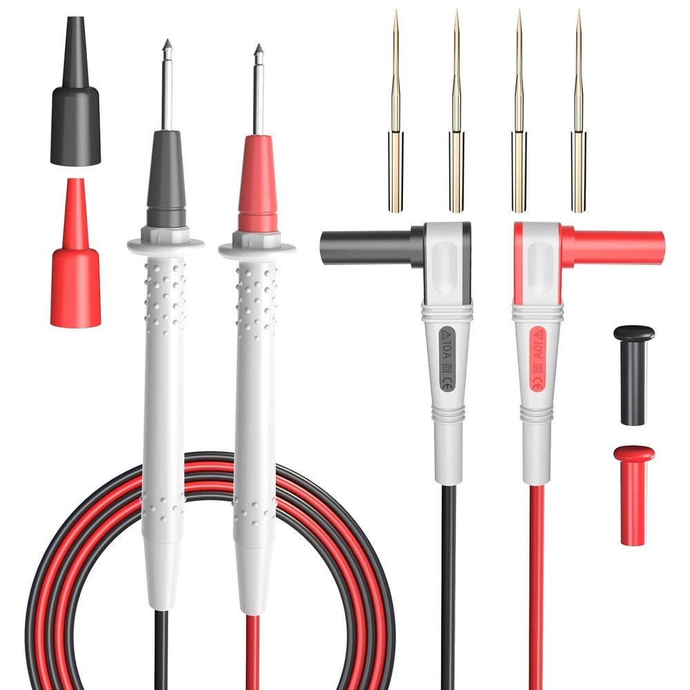Multimeter Leads Kit Double Silicone Soft Cable Wire Multimeter Probes Elect...