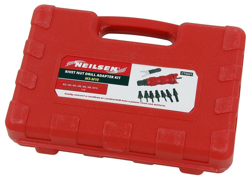 Rivet Nut Drill Adapter Kit M3-M10