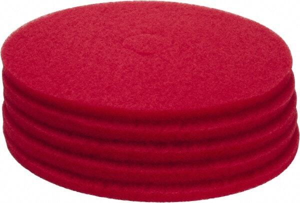 5 Pack PRO SOURCE Red High Gloss Buffing Pads for Floor Machines: 20" Diameter