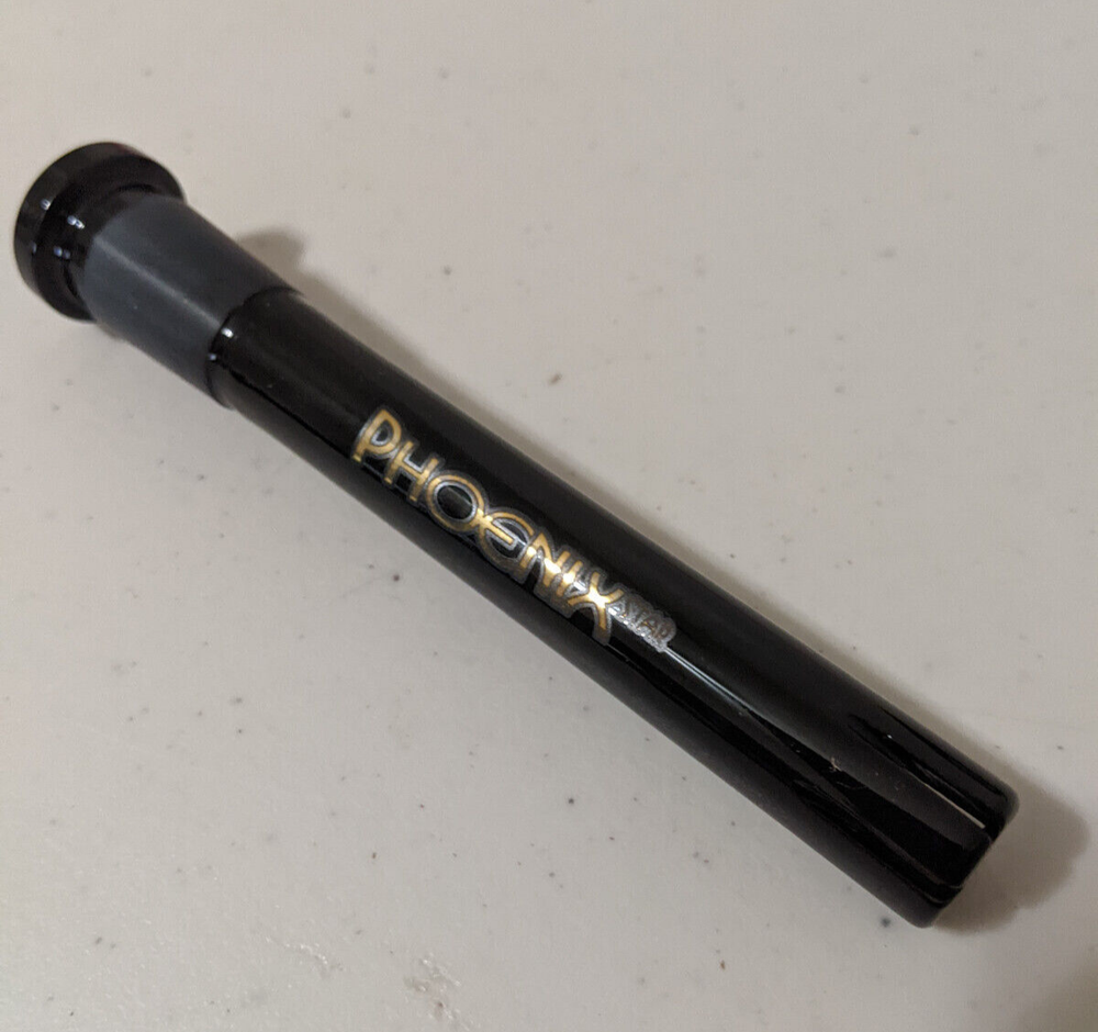 4" Inch 18mm/14mm Downstem Glass Slide Full Black MATRIX Perc Diffuser
