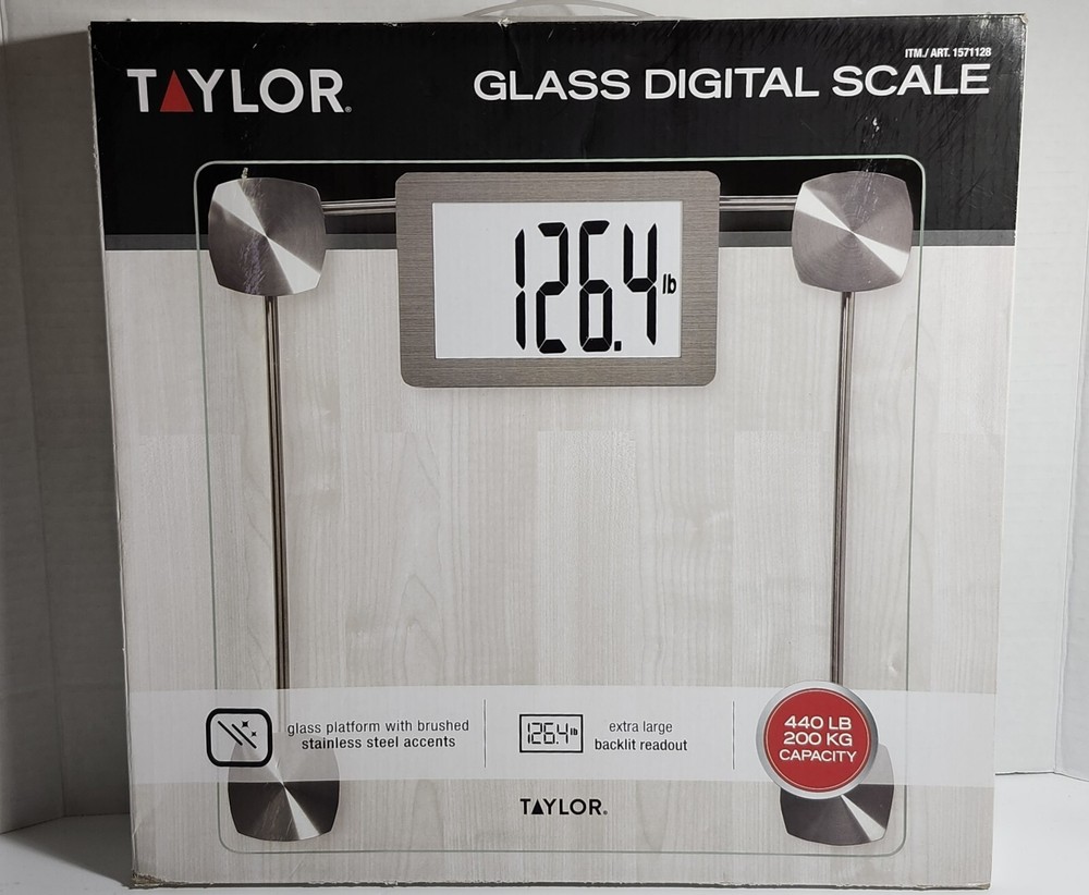 Taylor Glass Digital Scale- Backlit Readout