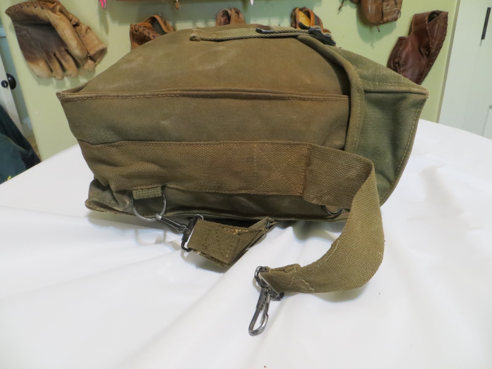ORIGINAL WWII US ARMY M1 AMMO BAG CUSTOM FIELD FIELD HAVERSACK BACKPACK