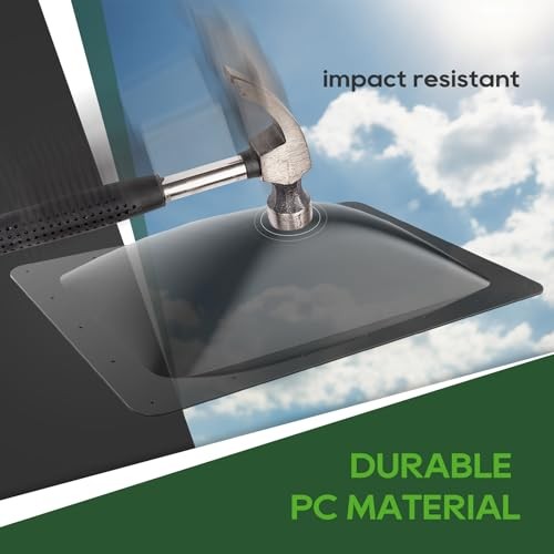 RV Skylight Bundle, 14"x22" Inner Dome with Skylight Replacement, BLACK