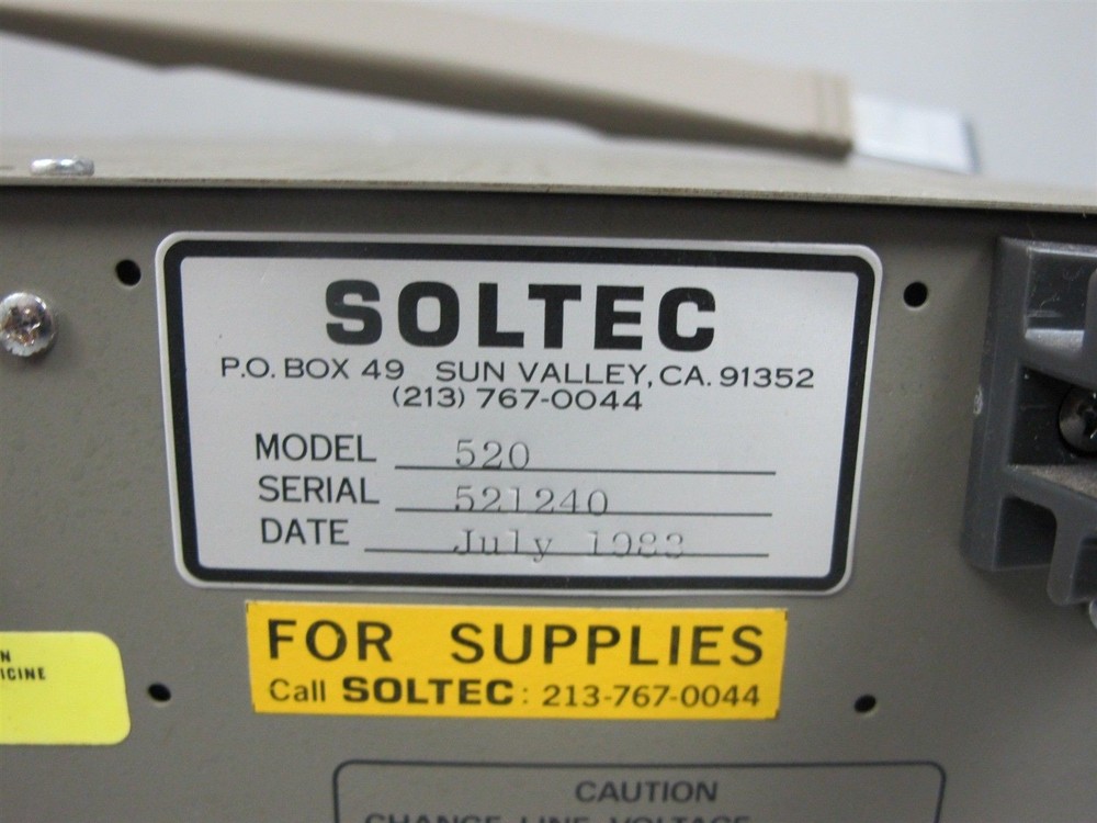 Soltec 520 Oscilloscope 520-20