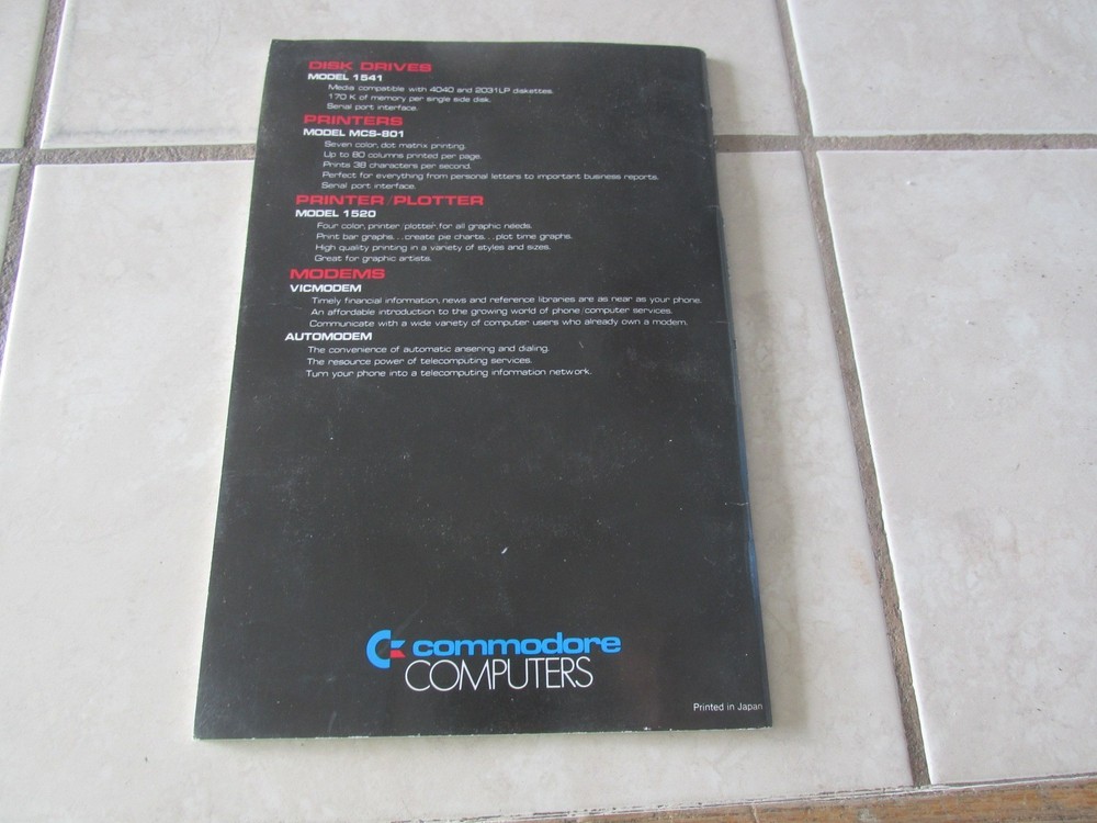 Commodore Computer MPS 803 Dot Matrix Printer Users Guide Manual Booklet