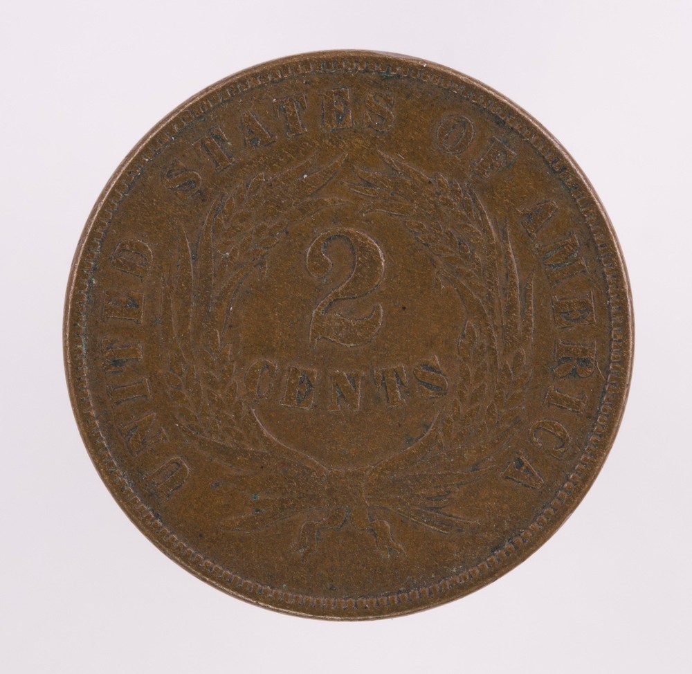 1868 2c Two Cent Piece (B2733)