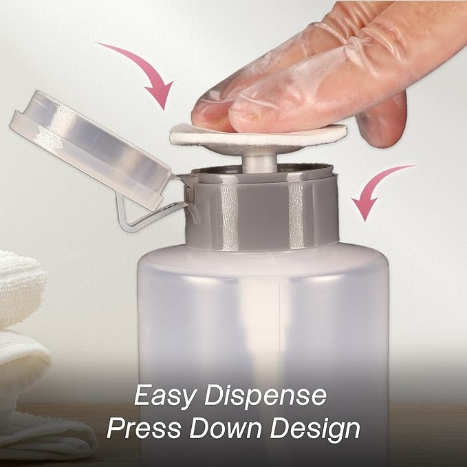 Push Down Pump Dispenser Bottle Gray