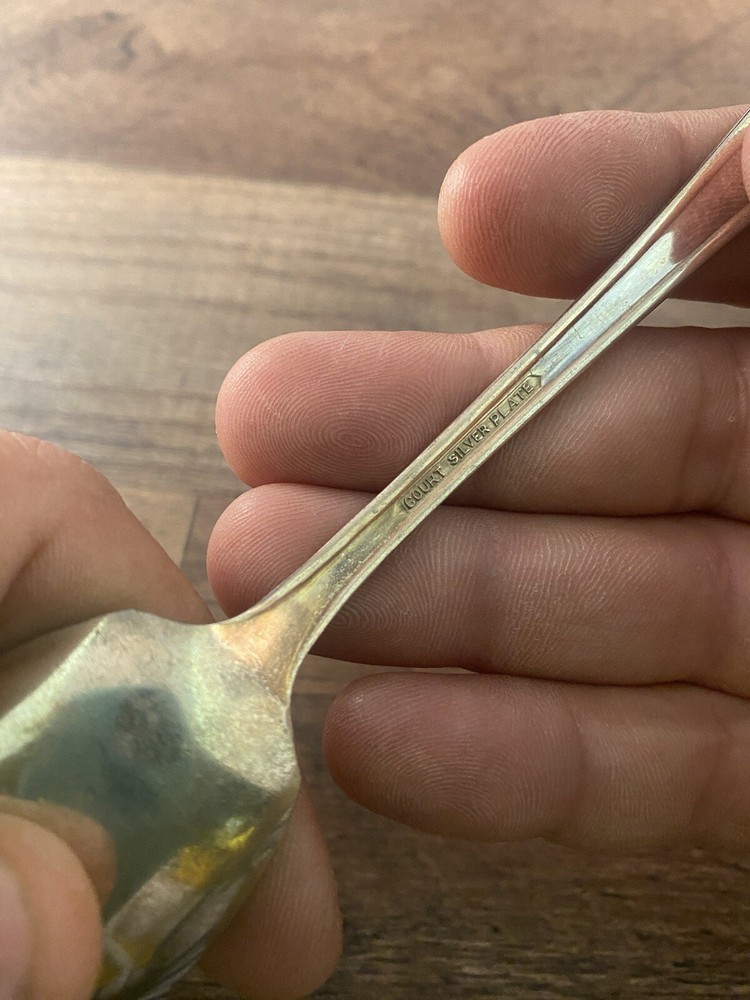 Court Silverplate Teaspoon Silver Plated Court Pattern