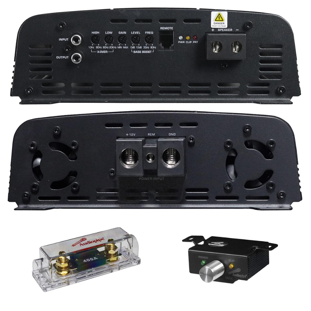 Audiopipe APHF-5000D-H1 Full Range Class D Monoblock Amplifier, 5000 Watts Max