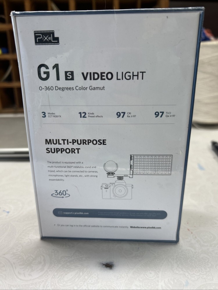 Pixel G1s RGB Video Light 2500k-8600k
