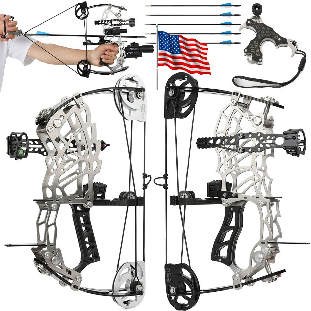 15-32lbs Adjustable Mini Compound Bow Set Short Axis Archery 13" Bow Shooting
