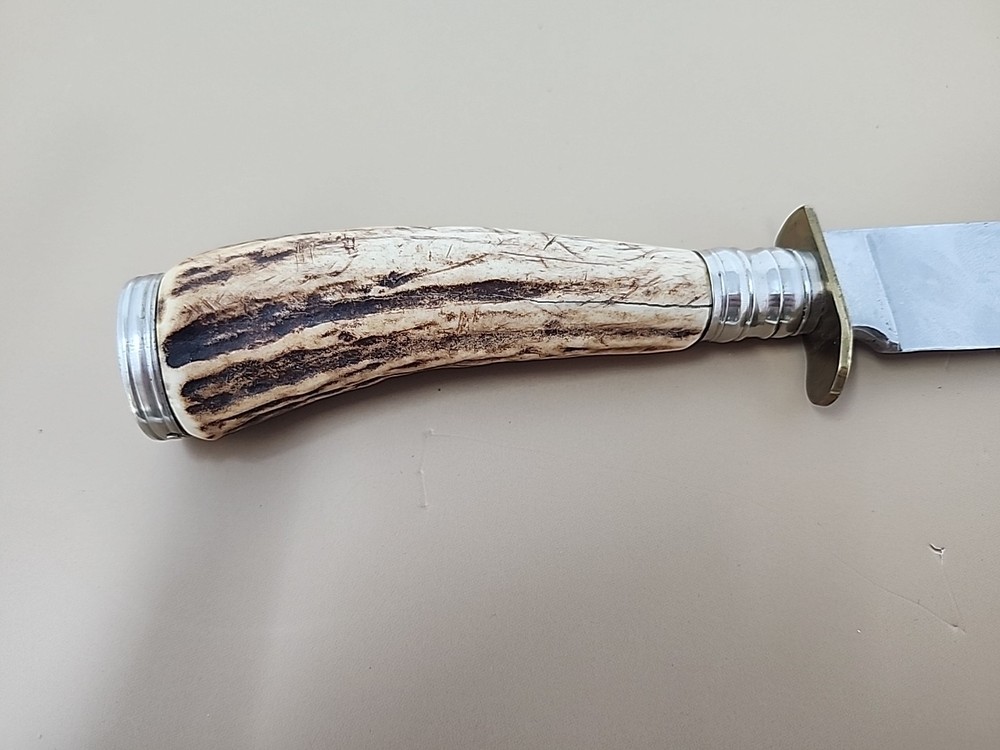 Othello Anton Wingen Jr Solingen German Bone Handle Fixed Knife 5" blade