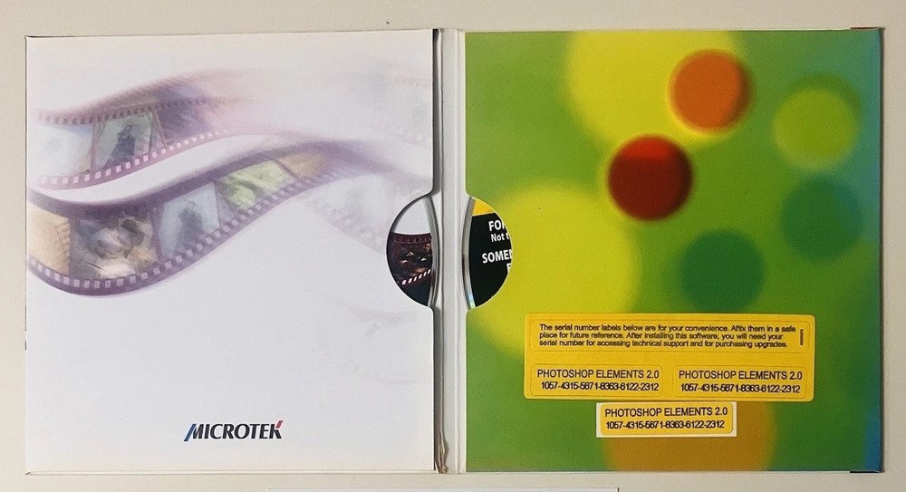 Microtek ScanMaker 9300XL Software + Adobe Photoshop Elements 2.0, Win/Mac