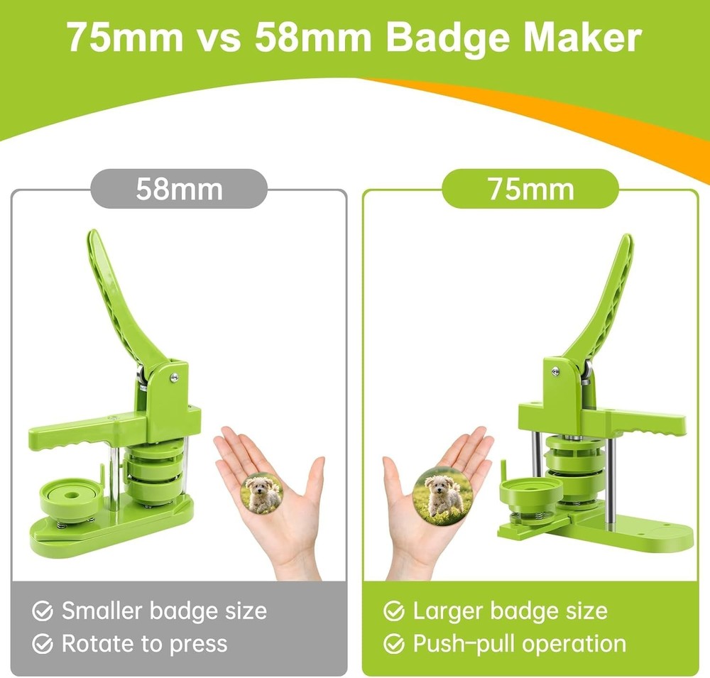 75mm Button Press Machine - Durable, User-Friendly & Perfect for DIY Projects!