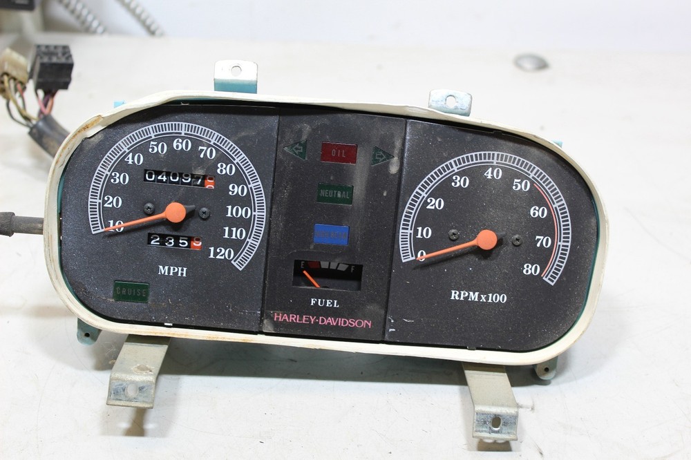 86-95 Harley Electra Glide OEM Speedo Tachometer Instruments Tach Untested