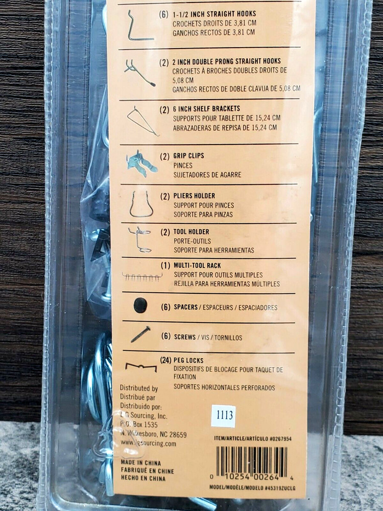 Blue Hawk 47 Pcs Pegboard Hook & Hanger set Peg Board Mount Assortment New!