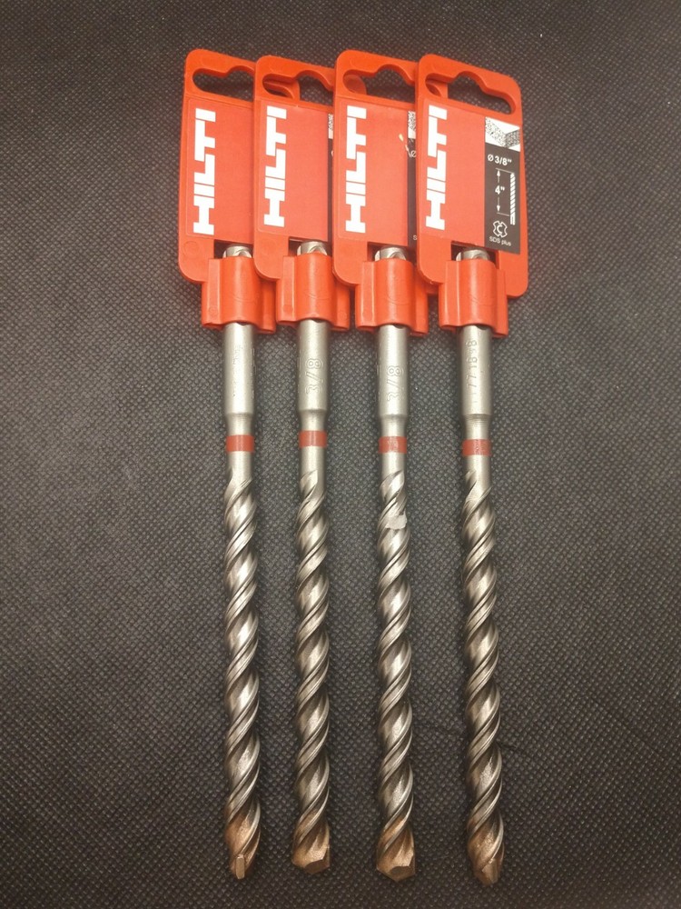 4 EA HILTI  TE-C  3/8" x 6"  drill bits 385076