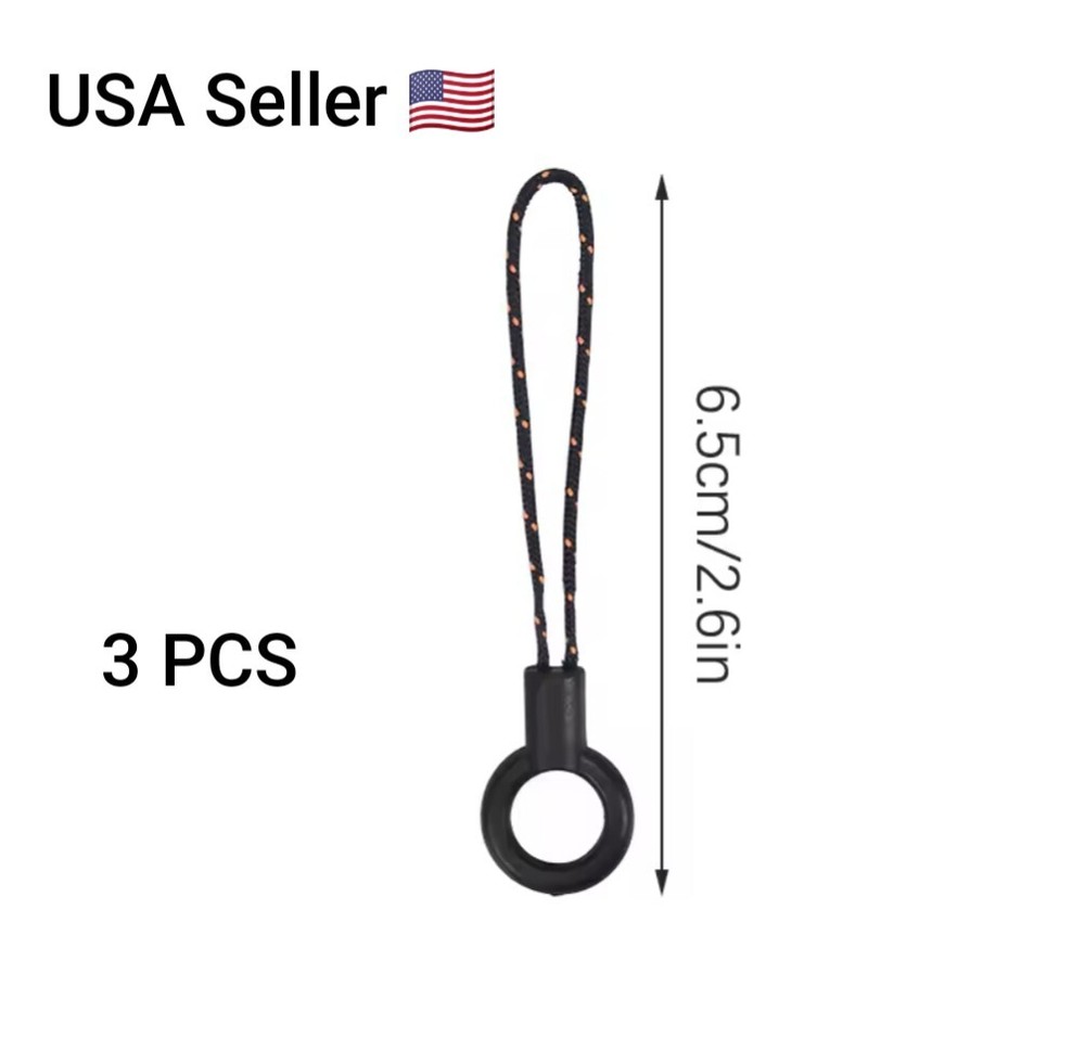 3PC Zipper Pull Puller End Fit Rope Tag Replacement Clip Broken Buckle Fixer Zip