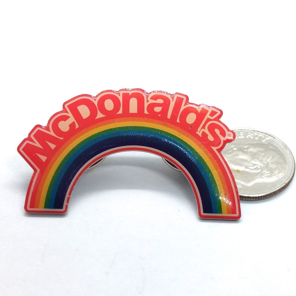 McDonalds Rainbow Arch Pride Retro Icon Employee Program Pin 2011