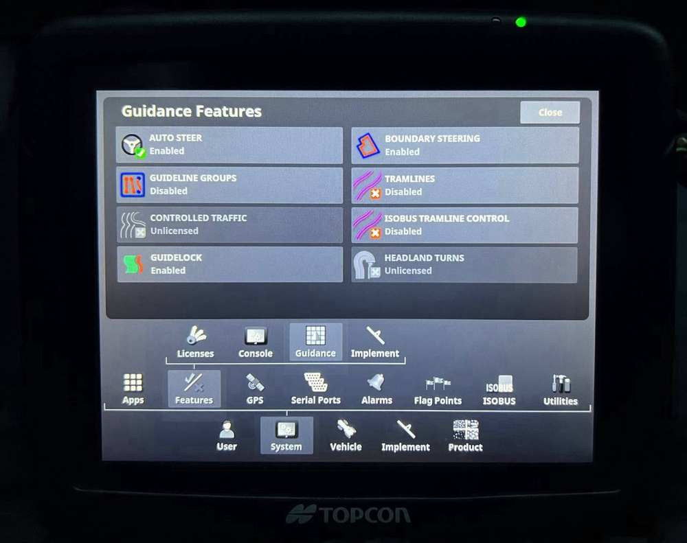 Topcon x25 8.4” console Aga4397 display