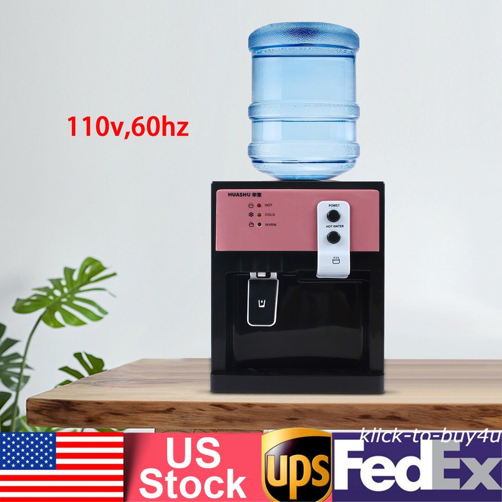 Electric Hot Cold Water Cooler Dispenser Countertop Drinking Machine Top Loading