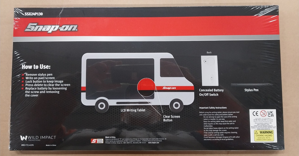 New Snap On LCD Writing Tablet SXX24P130