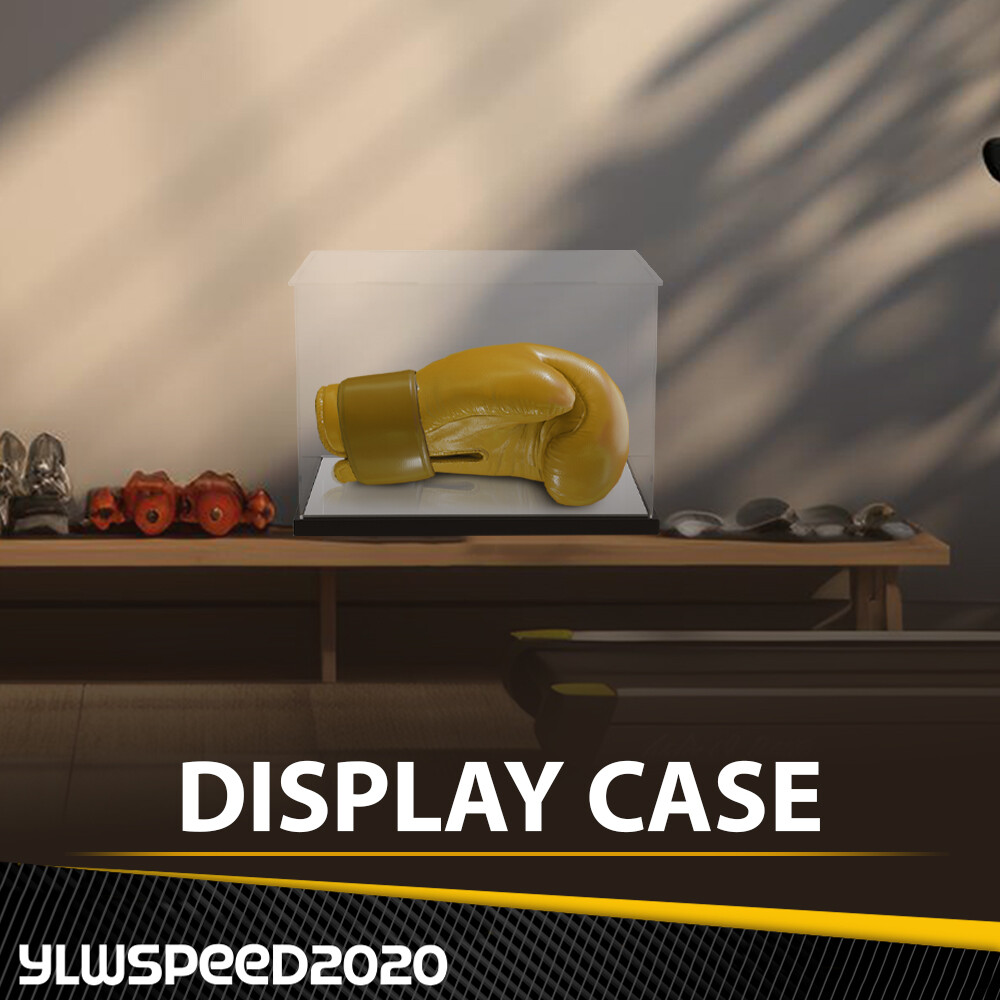 Clear Single Boxing Glove Horizontal Display Case