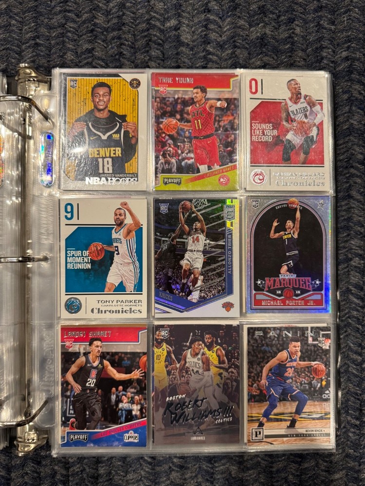 Basketball card binder collection