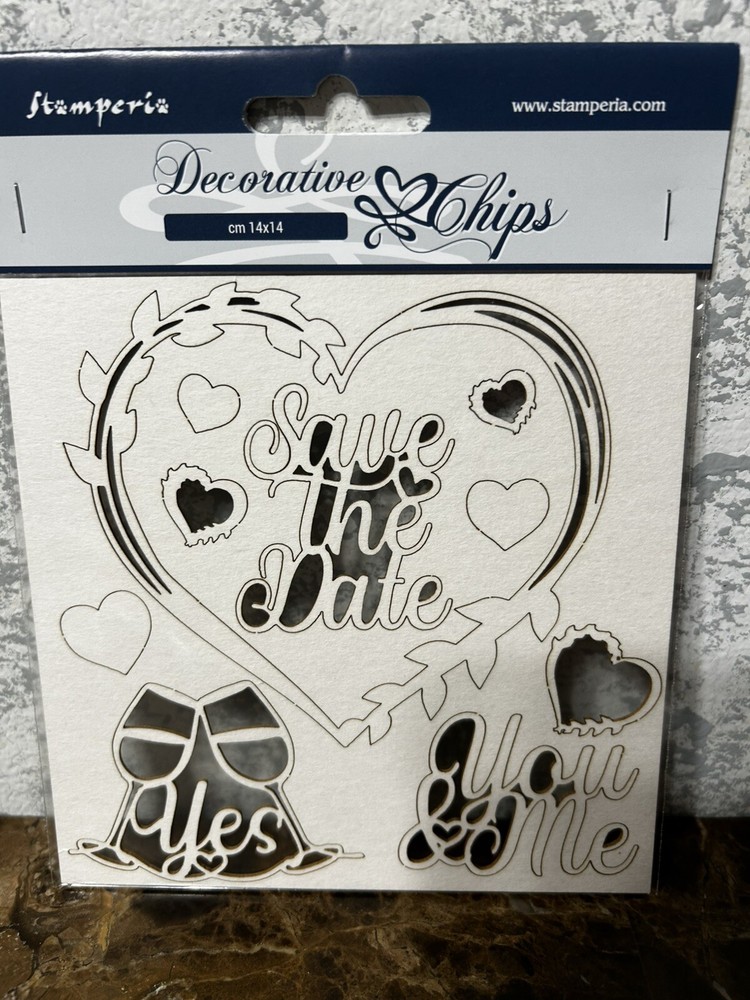Stamperia Decorative chips light chipboard