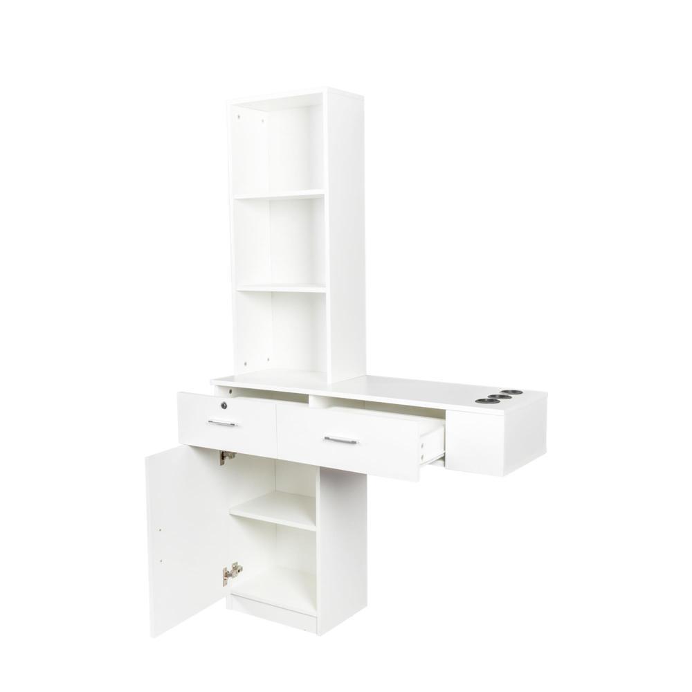 New Practcal White modern simple hair desk, multi-layer storage