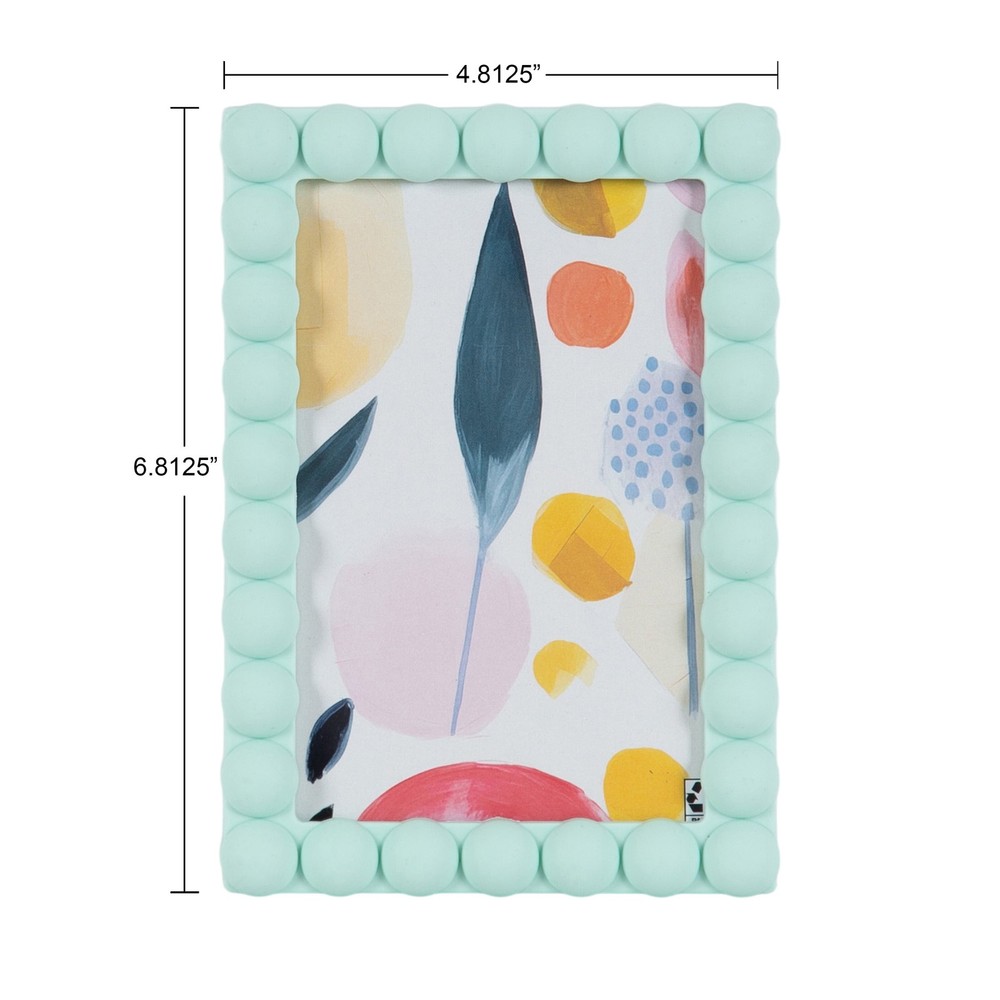 (3 pack) 4x6 Beaded Mint Decorative Tabletop Picture Frame