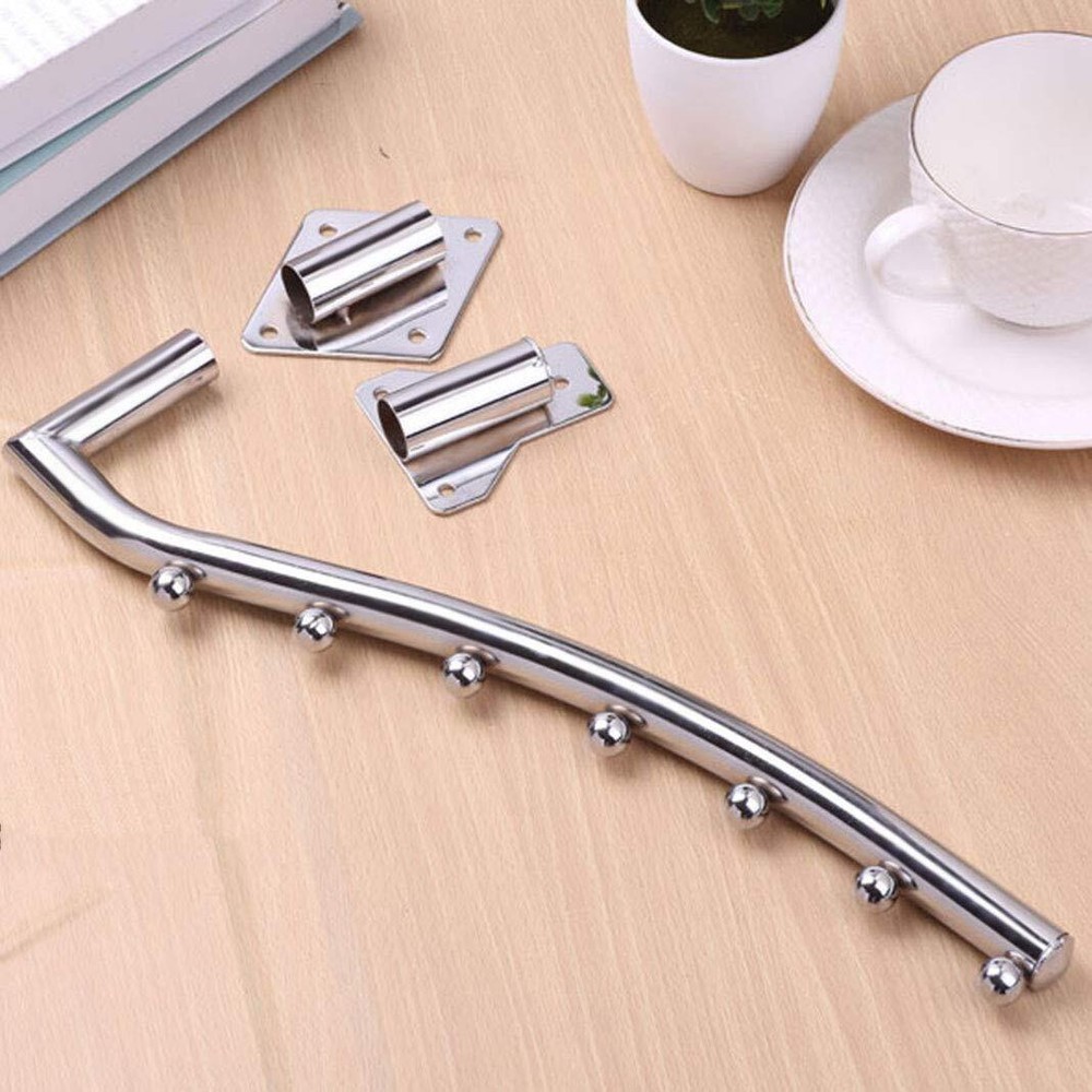 2 Pack Wall Mounted Folding Clothes Hanger Rack Folding Hanger Detachable Stu...