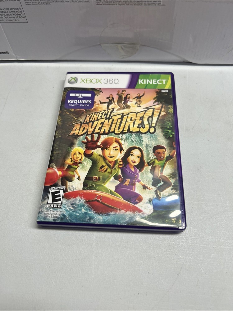Kinect Sensor + Kinect Adventures! Game Bundle XBOX 360 Tested + Working + Box