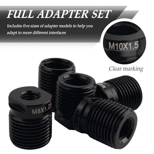 5PCS Shift Knob Adapter,Aluminum Alloy Shifter Knobs Thread Adapter for
