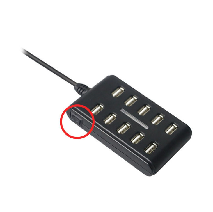 USB2.0 hub docking station One is divided into ten Splitter with switch