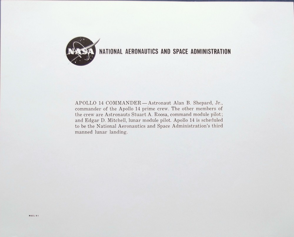 Alan Shepard Apollo 14 Commander Signed Lithograph Moonwalker Mercury Astronaut