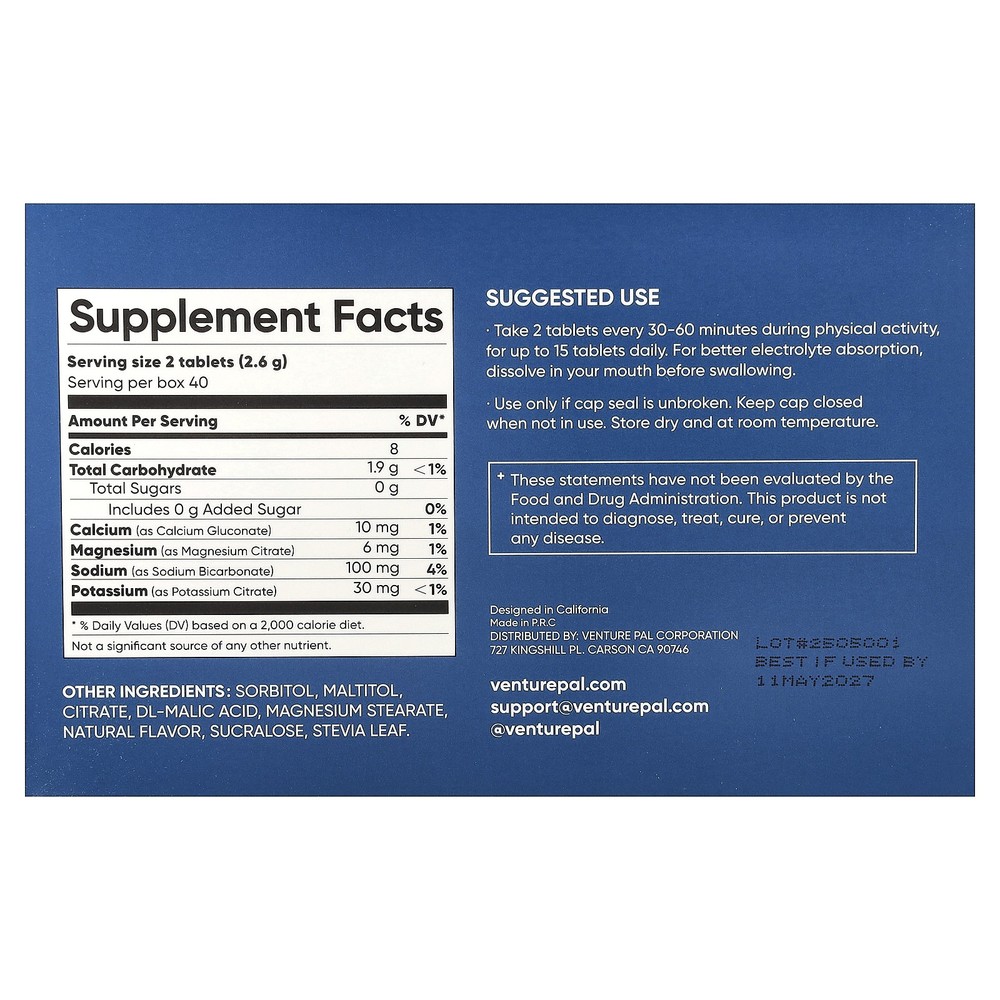 Fast Dissolve Electrolyte Tablets, Variety Pack, 80 Tablets