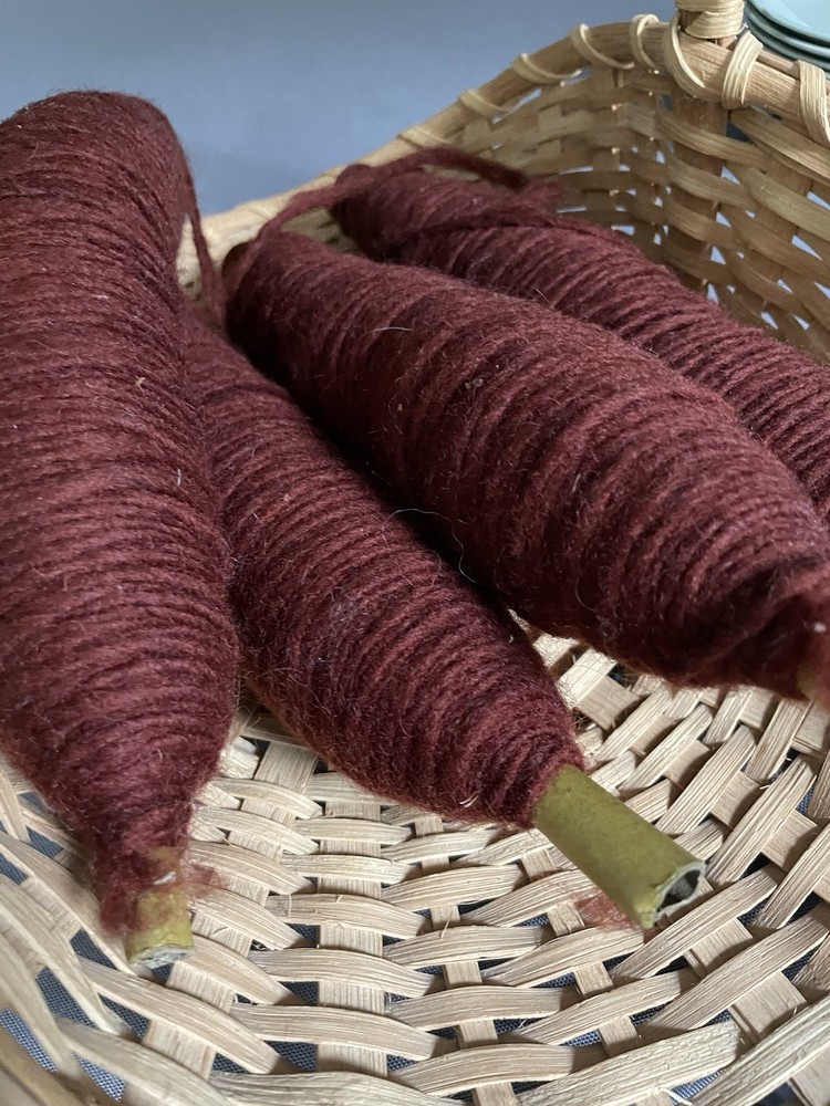 Wool Spools For Weaving ?? - 4 Spools- Brown