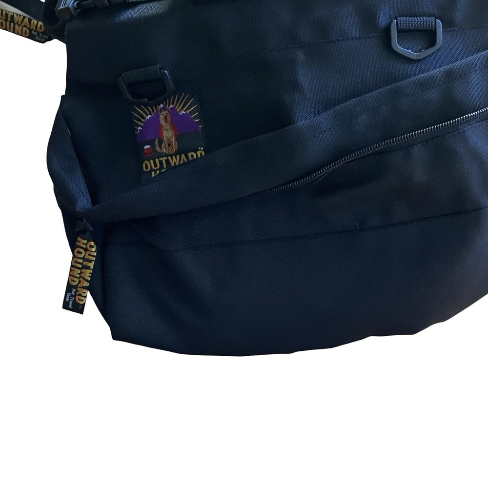 Outward Hound Dog Saddle Backpack Adjustable Black Medium Clip On Removable