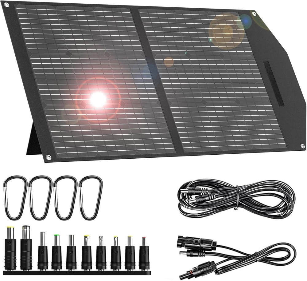 Advanced 100W Foldable Solar Panel - 18V DC Output, High Efficiency, Waterproof